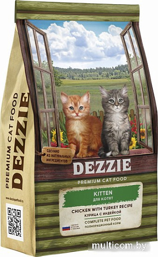 Сухой корм для кошек Dezzie Kitten (для котят с курицей и индейкой) 10 кг
