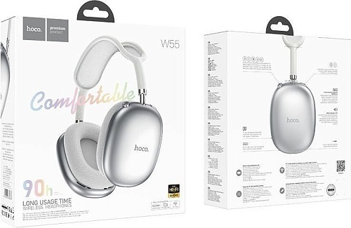 Наушники Hoco W55 Plus (серебристый)