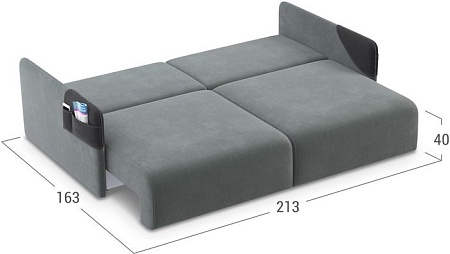 Диван Moon Trade Барселона 118 002056 (серый)