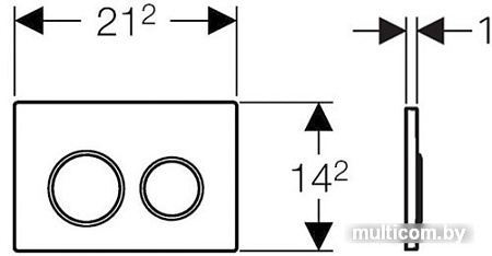 Geberit Omega 20 115.085.KH.1 (глянцевый хром/матовый хром)