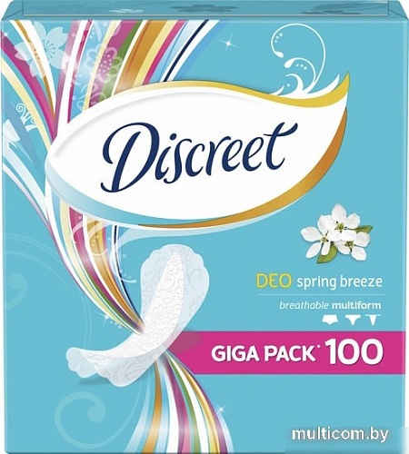 Прокладки ежедневные Discreet Deo Spring Breeze Multiform (100 шт)