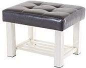 Банкетка AMC Lux 4 с полкой кожзам бежевый/коричневый/бежевый 4.1Б60323