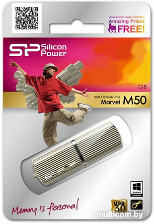 USB Flash Silicon-Power Marvel M50 Champagne 128GB (SP128GBUF3M50V1C)