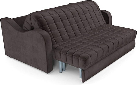 Мебель-АРС Аккордеон Барон №4 НПБ 155x200 (бархат шоколадный Star Velvet 60 Coffee)