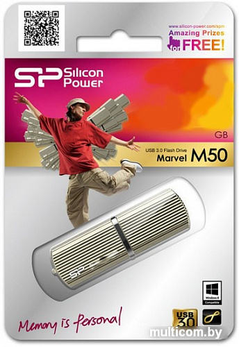 USB Flash Silicon-Power Marvel M50 Champagne 128GB (SP128GBUF3M50V1C)