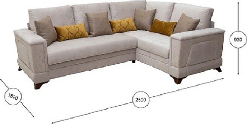 Угловой диван Нижегородмебель Самсон ТД 182 (левый, велутто 22/ватсон 04/форма 10/силкшайн 52)