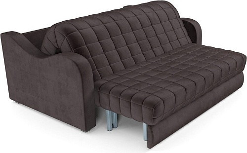 Мебель-АРС Аккордеон Барон №4 НПБ 155x200 (бархат шоколадный Star Velvet 60 Coffee)