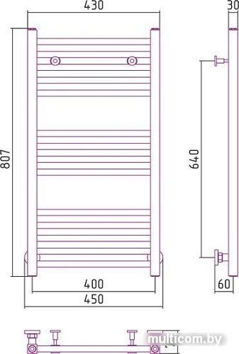 Полотенцесушитель Сунержа Модус 800x400 31-0250-8040