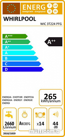 Посудомоечная машина Whirlpool WIC 3T224 PFG