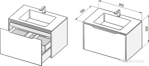 Salini Тумба под умывальник Smile 80 S800C (кремовый)