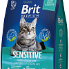 Сухой корм для кошек Brit Premium Sensitive с индейкой и ягненком 2 кг