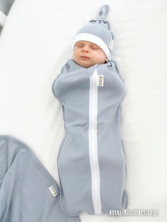Пеленка-кокон Amarobaby Nature Essence (серый, р-р 68-74)