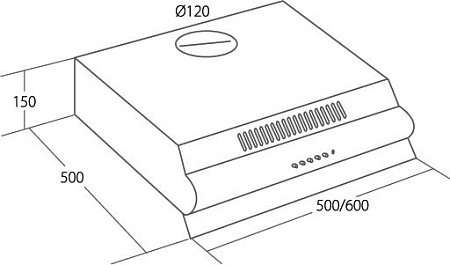Кухонная вытяжка Akpo P3060 WK-7 (нержавеющая сталь)