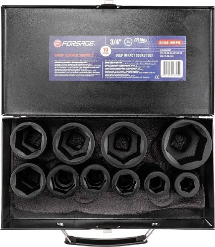 Набор головок слесарных FORSAGE F-6108-5MPB (65111)