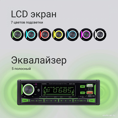 USB-магнитола Digma MCP-450