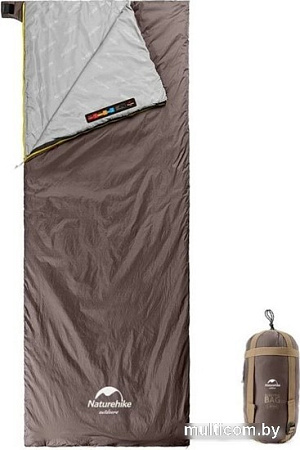 Спальный мешок Naturehike LW180 NH21MSD09 (серый/коричневый)