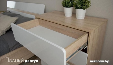 Шкаф распашной Империал Дакота 3-х дверный (дуб сонома/белый глянец)