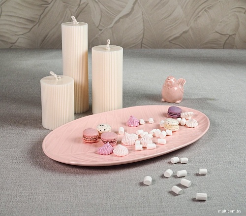 Блюдо Stenova Home Bali 61310163 (розовый фарфор)