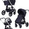 Универсальная коляска Rant MOWbaby Zoom PU (3 в 1, silver black)