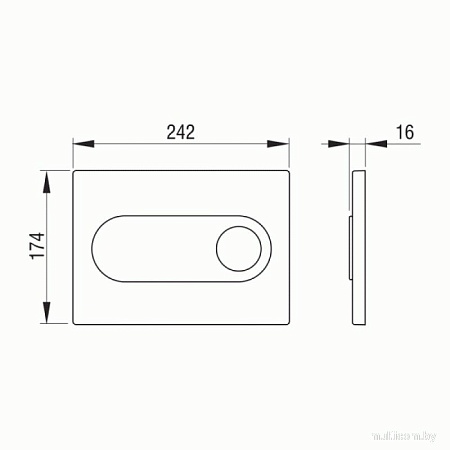 Панель смыва Bettoserb Onyx 40006364