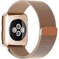 Браслет Rumi Milanese loop металлический для Apple Watch 42/44/45mm (красное золото)
