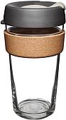 Многоразовый стакан KeepCup Brew Cork L Press 454мл (серый)