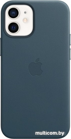 Чехол Apple MagSafe Leather Case для iPhone 12 mini (балтийский синий)