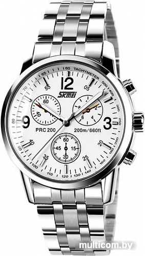 Наручные часы Skmei 9070 (серебристый/белый)