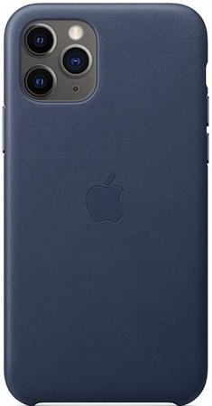 Чехол Apple Leather Case для iPhone 11 Pro (темно-синий)