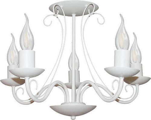 Люстра средней высоты Элетех Классик 151 НПБ 01-5х60-141 1005404788 (белый муар)