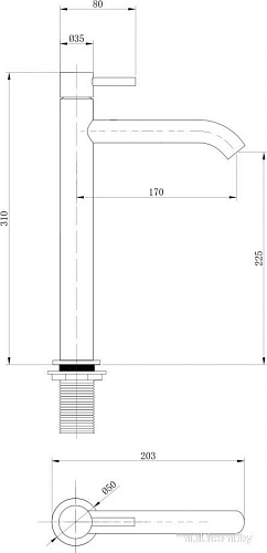 Смеситель Abber Wasser Kreis AF8111G (золото матовое)