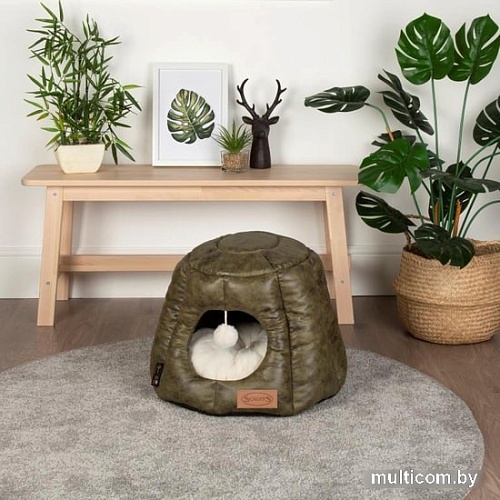 Лежак Scruffs Knightsbridge Cat Igloo 661600 (оливковый)