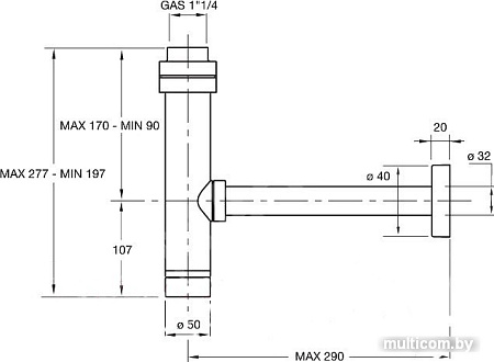 Сифон Bonomini 0590AB25K7