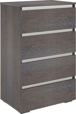 Комод Кортекс-мебель Бари 60 4ш (береза/береза/белый)