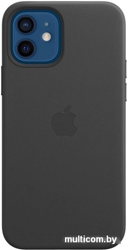Чехол Apple MagSafe Leather Case для iPhone 12/12 Pro (черный)