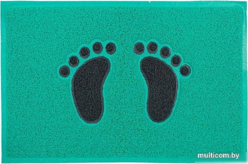 Придверный коврик SunStep Spongy 45х75 лапки 38-461 (зеленый)