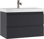 Домино Тумба под умывальник Classica 80 Graffo В2 подвесная (графит матовый)