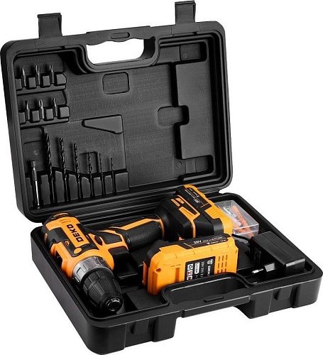 Дрель-шуруповерт Deko GCD20DU PRO Set 083-1040 (с 2-мя АКБ, кейс)