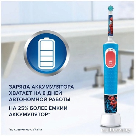 Электрическая зубная щетка Oral-B Vitality Pro 103 Kids Spiderman D103.413.2K