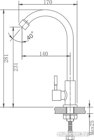 Смеситель Haiba HB4183 (нержавеющая сталь)