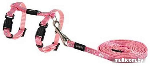 Шлея с поводком Rogz Sparklecat RCLJ252K (Pink)