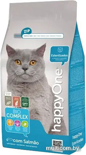 Сухой корм для кошек HappyOne Sterilized (для стерилизованных с лососем) 10 кг