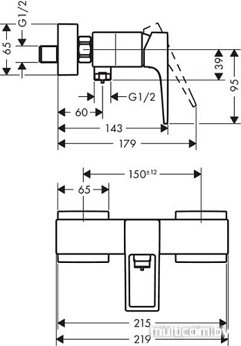 Смеситель Hansgrohe Metropol 74560000