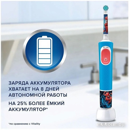 Электрическая зубная щетка Oral-B Vitality Pro 103 Kids Spiderman D103.413.2K