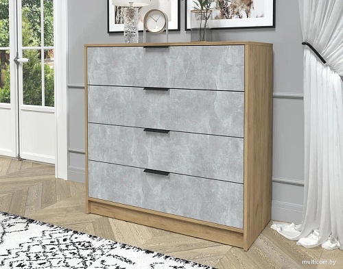 Комод Интерлиния Концепт КТ-К100 (бетон/дуб золотой)