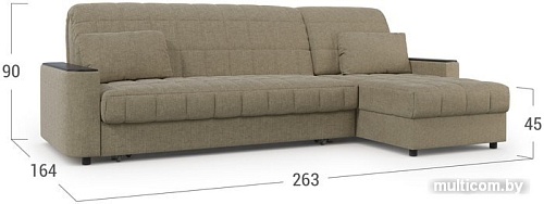 Угловой диван Moon Trade Даллас 018 угловой 003548 (коричневый)