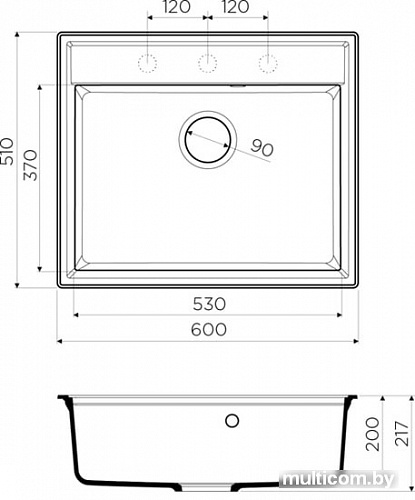 Кухонная мойка Omoikiri Daisen 60 PA