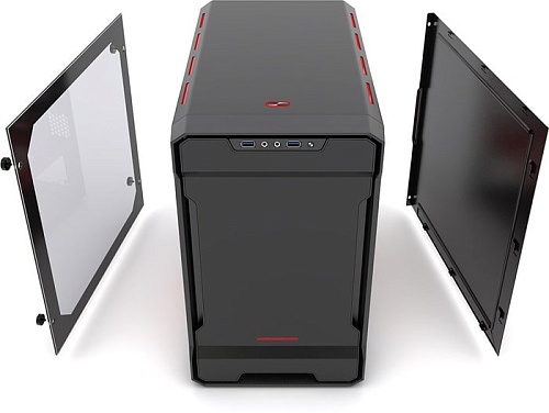 Корпус Phanteks Evolv ITX (черный/красный)