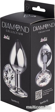 Анальная пробка Lola Games Diamond Clear Sparkle XL 4028-02Lola (прозрачный)
