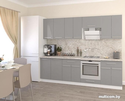 Кухня Кастанье Марта 2.6 (серый пыльный)